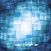picture of warp  - Vector 3D warped square on blue background - JPG 