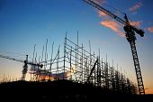 image of construction  - Construction Site at Dusk  - JPG 