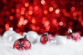 image of objects  - christmas ball on abstract light background - JPG 