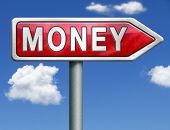 pic of money  - way to money search for cash or credit bank loan money icon money button red road sign arrow - JPG 