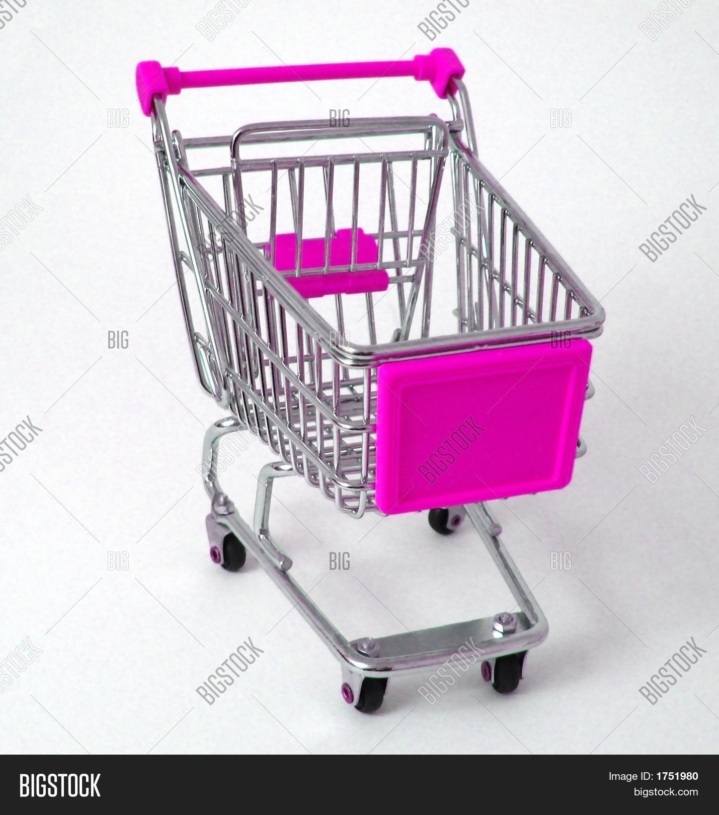 Pink Shopping Trolley Image & Photo Bigstock