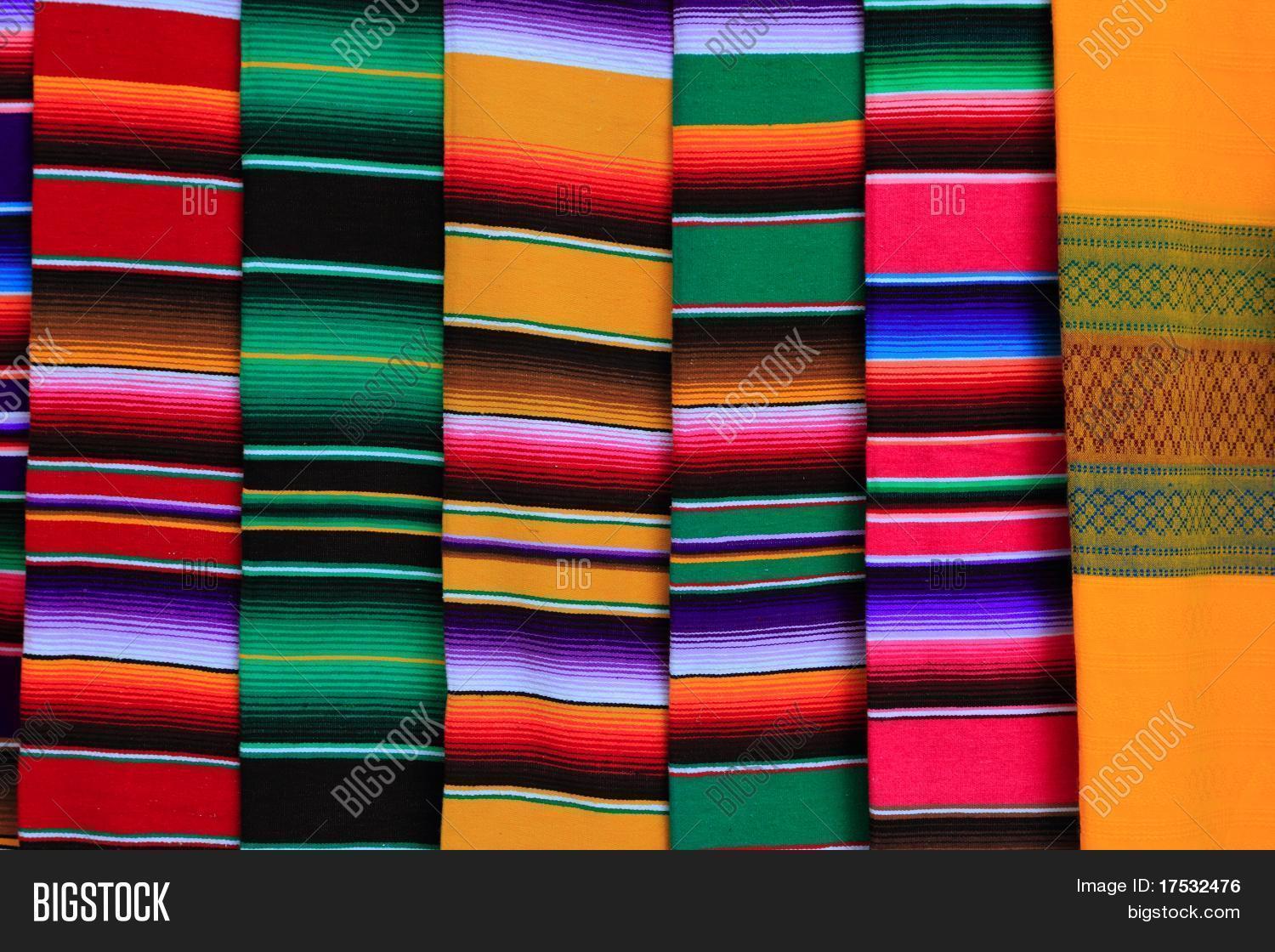 Mexican Serape Fabric Colorful Image & Photo Bigstock