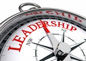 pic of future  - leadership red word indicated by compass conceptual image on white background - JPG 