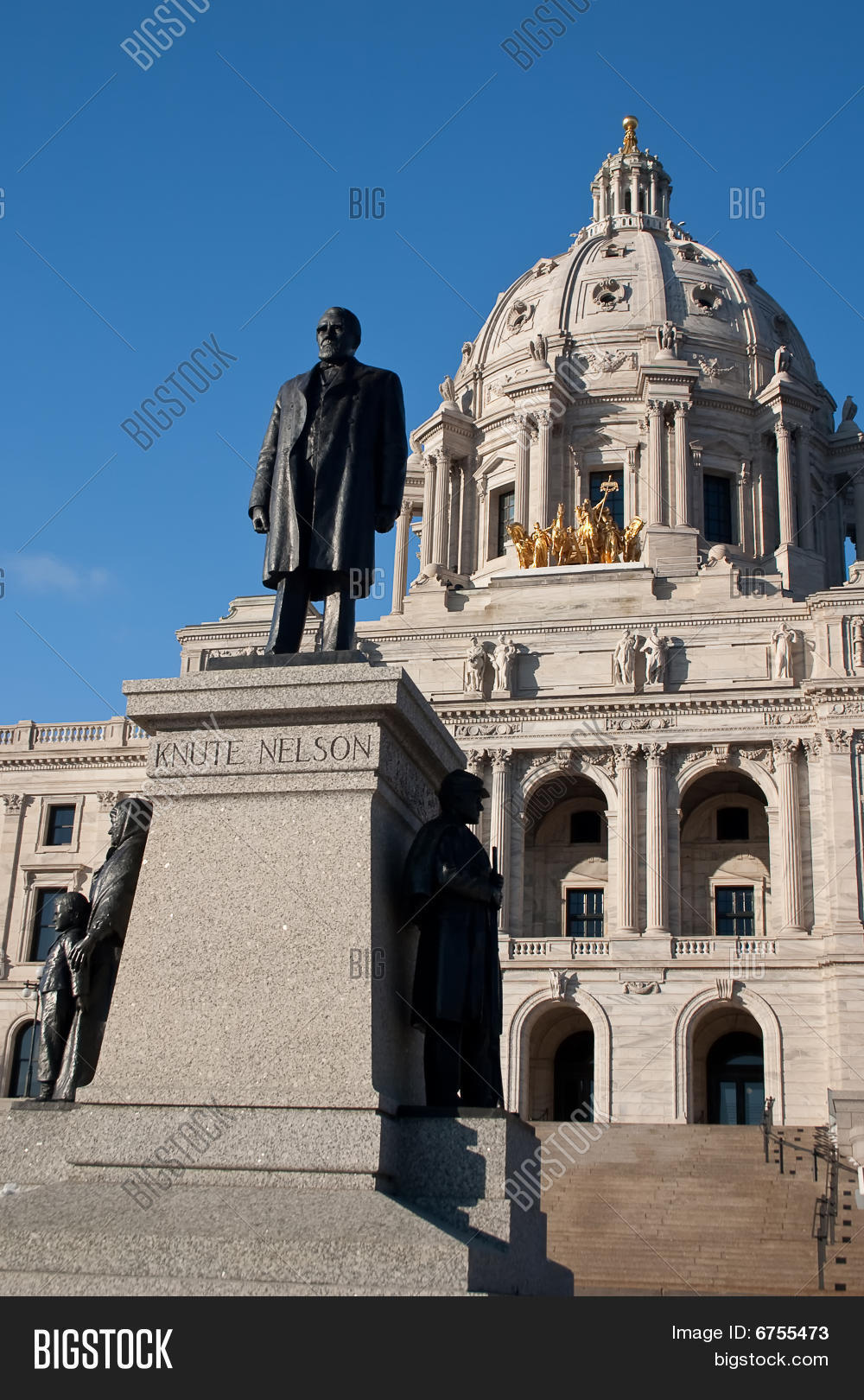 Knute Nelson Statue Front Minnesota Image & Photo Bigstock
