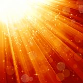 image of festival  - Festive light ray background in reds and gold - JPG 