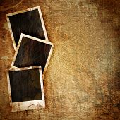 image of  photo  - old instant photo frame on grunge background - JPG 