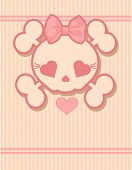 image of sculling  - Very cute Skull place card with place for copy - JPG 