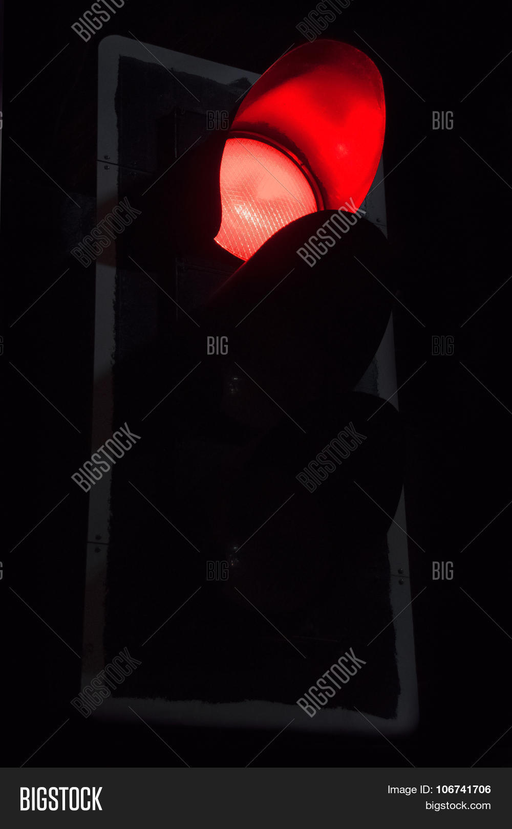 Close up Red Traffic lights at night Stock Photo & Stock Images Bigstock