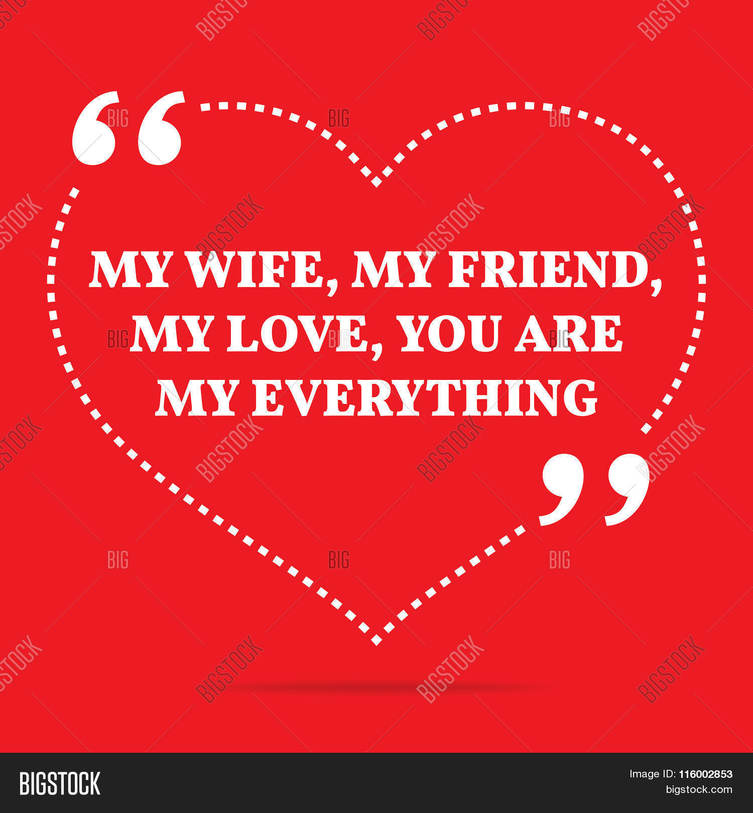 Inspirational Love Quote. My Wife Vector & Photo | Bigstock