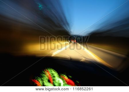 Poster: Blurry Vision Of Dashboard And