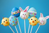picture of food  - Cake pops with an Easter theme - JPG 