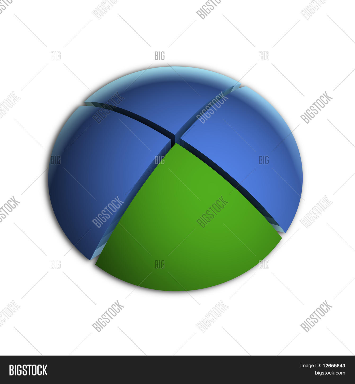 One Quarter Business Pie Chart Image & Photo | Bigstock