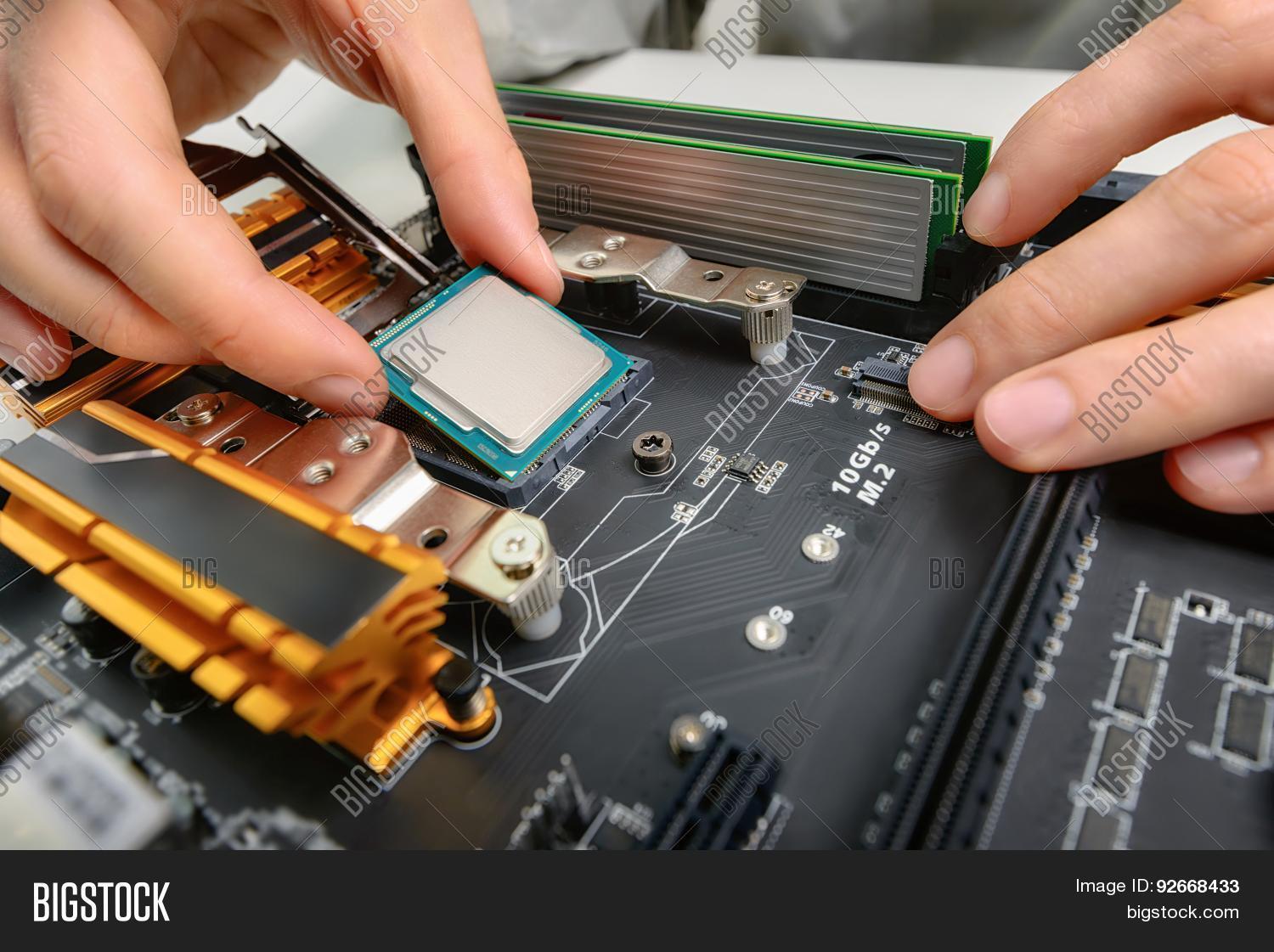 Assembling Computer Parts, Closeup Image & Photo Bigstock