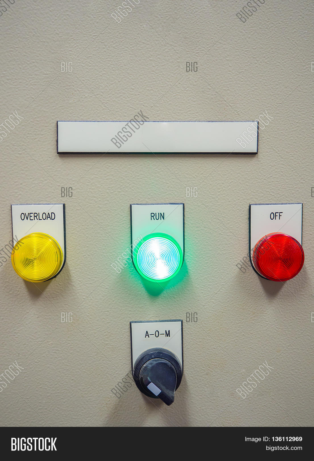 Group Of Status Indicator Light On Electrical Control