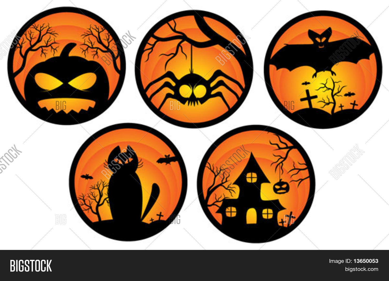 Set of Halloween stickers Vector Stock Vector& Stock Photos Bigstock Armarios Fernando Mooca ~ Set of Halloween stickers Vector Stock Vector& Stock Photos Bigstock