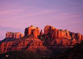 foto of sunset  - Beautiful Cathedral Rock in Sedona - JPG 