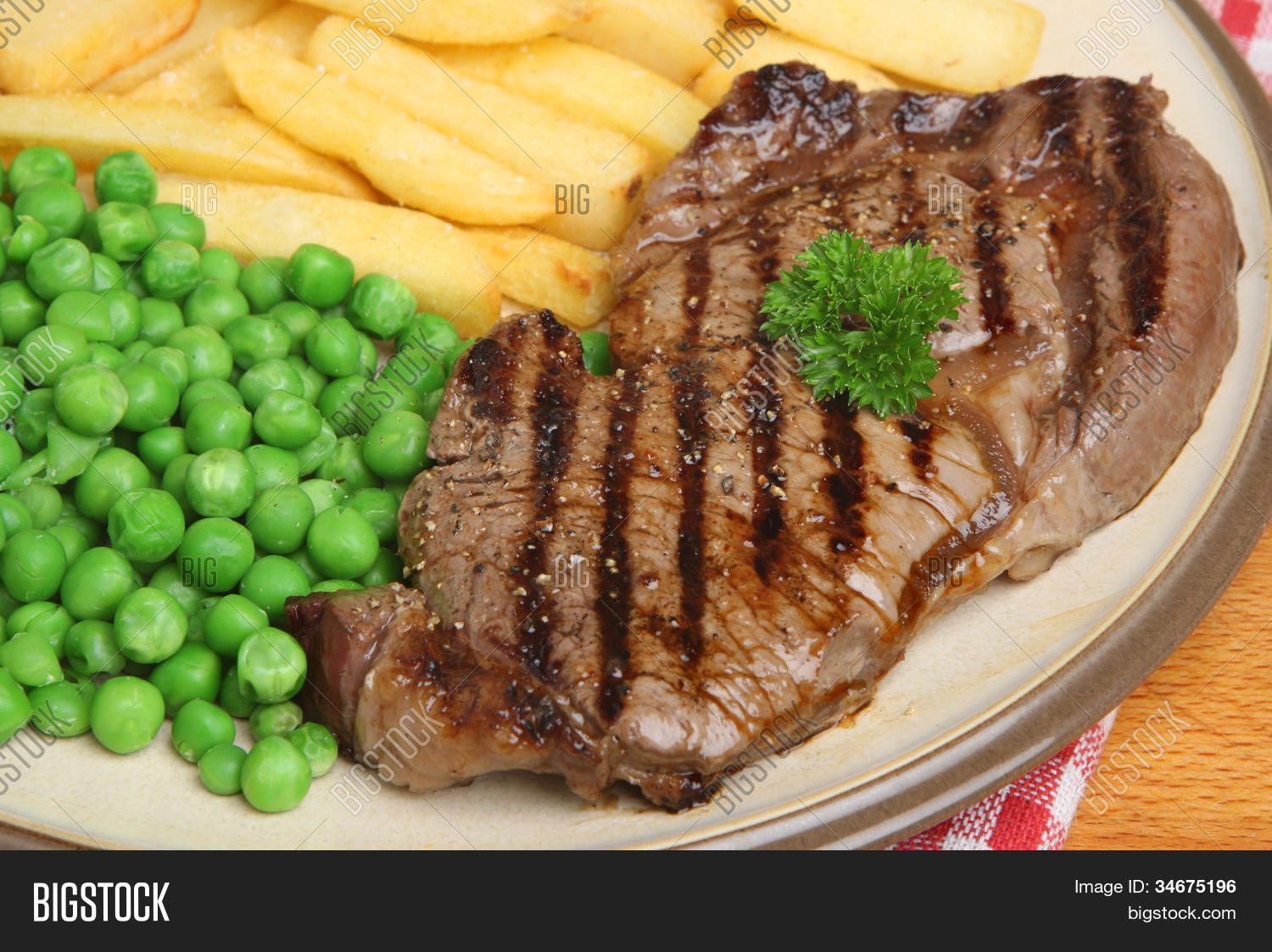 Chargrilled Sirloin Steak Chunky Image & Photo Bigstock