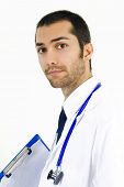 pic of medical doctors  - Attractive young doctor isolated on white - JPG 