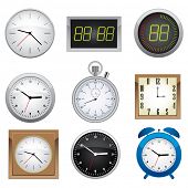 stock photo of watch  - Clock set - JPG 