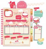 stock photo of  photo  - Cute scrapbook elements  - JPG 