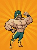 picture of character  - Strong cartoon Mexican wrestler - JPG 