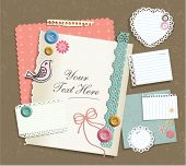stock photo of  photo  - various note papers  - JPG 