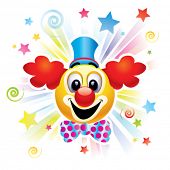 stock photo of laughter  - Smiley ball as clown in the circus - JPG 