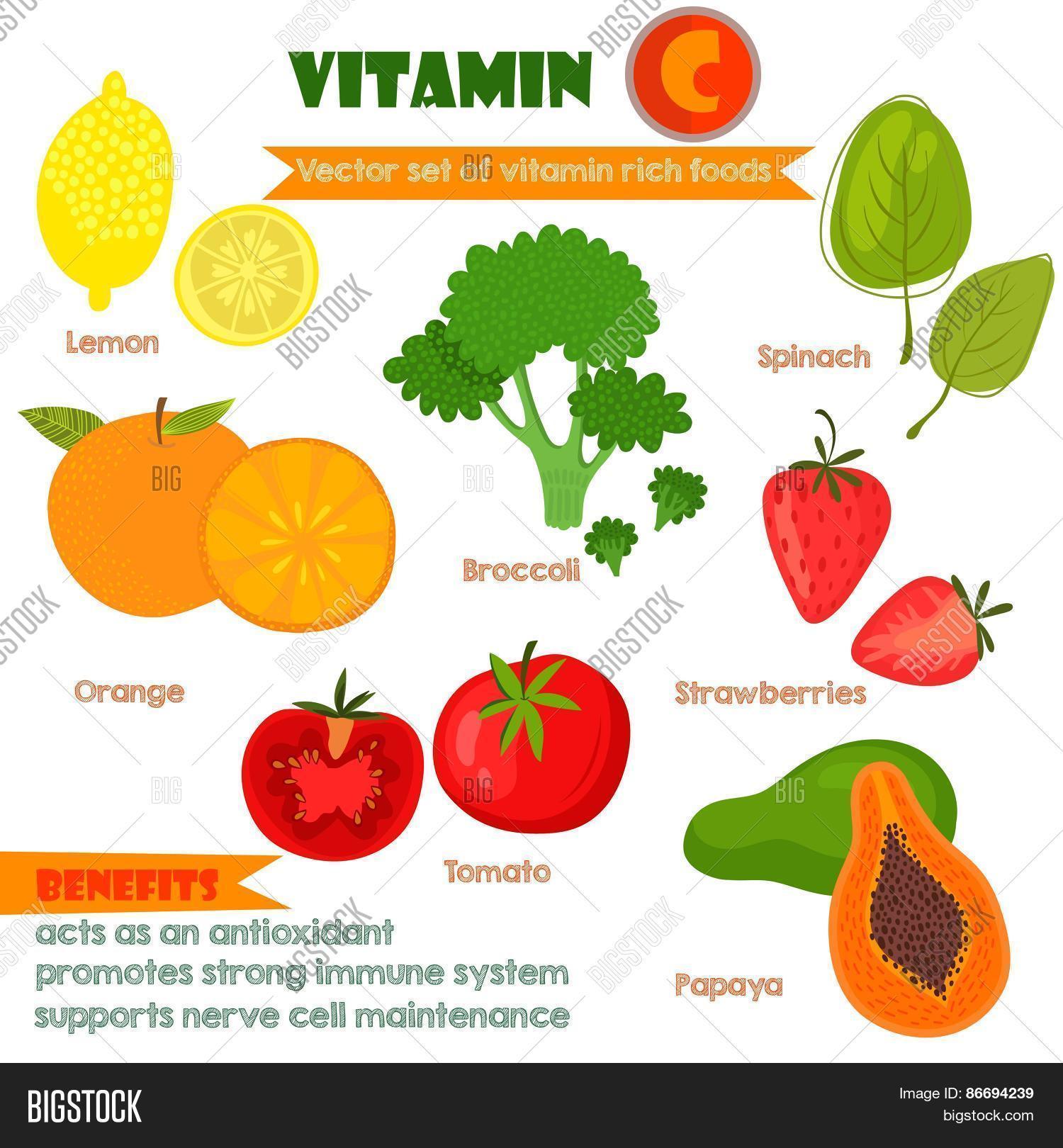Vitamins Minerals Foods Vector & Photo Bigstock