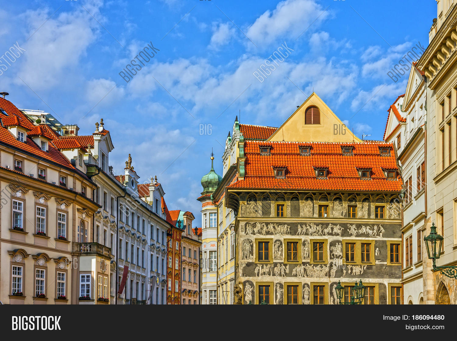 Prague Houses, Czech Republic. Old Image & Photo Bigstock