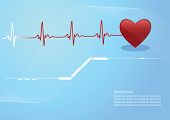 picture of heartbeat  - Editable vector background with space for your text  - JPG 