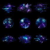 foto of grid  - set of nine mosaic elements - JPG 