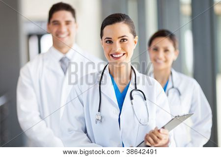 Picture or Photo of Group of medical workers portrait in hospital
