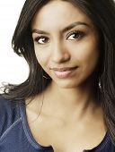 stock photo of ethnic  - Portrait of an attractive young multi ethnic woman - JPG 