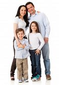 stock photo of together  - Happy family smiling together  - JPG 