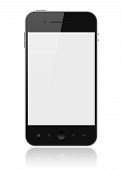 stock photo of business concept  - Modern smartphone with blank screen isolated on white - JPG 