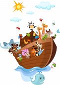 foto of animals  - vector illustration of a Noah - JPG 
