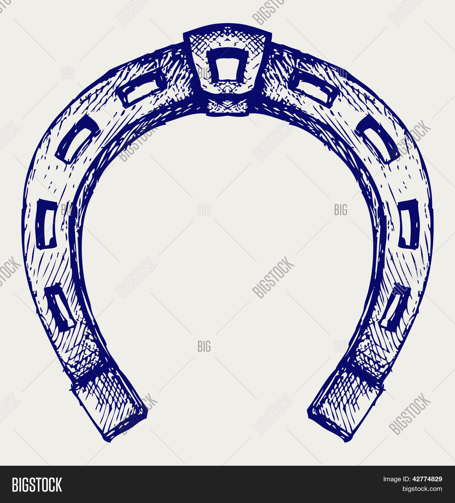 Horseshoe Sketch Vector & Photo Bigstock