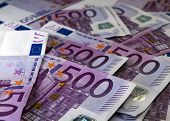 stock photo of currency  - Big amount of Five hundred notes of European Union Currency - JPG 