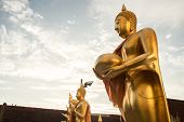 The golden pagoda of Wat Phra Singh is a Buddhist temple in Chiang Mai, Northern Thailand.