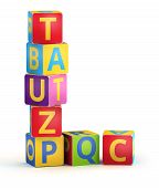 picture of spell  - Letter L from ABC cubes for kid spell education - JPG 