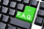 stock photo of technology concept  - frequently asked questions concept faq written on computer keyboard - JPG 