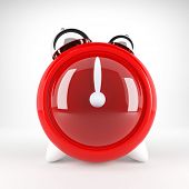 foto of clockface  - Red clock - JPG 