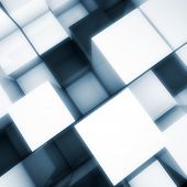 pic of science  - 3D cubes background - JPG 