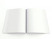 pic of opening  - Blank opened advertising folder isolated on white background - JPG 