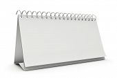 foto of today  - Blank standing desk calendar isolated on white - JPG 