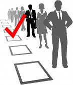 image of select  - Check mark to find and choose the best company employee in selection box - JPG 