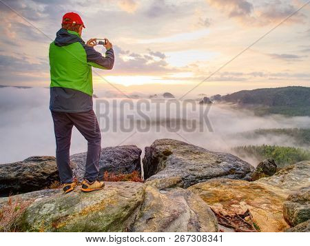 Poster: Hiker Travel Alone Take And