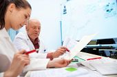 stock photo of medical  - Professor and student medical school - JPG 