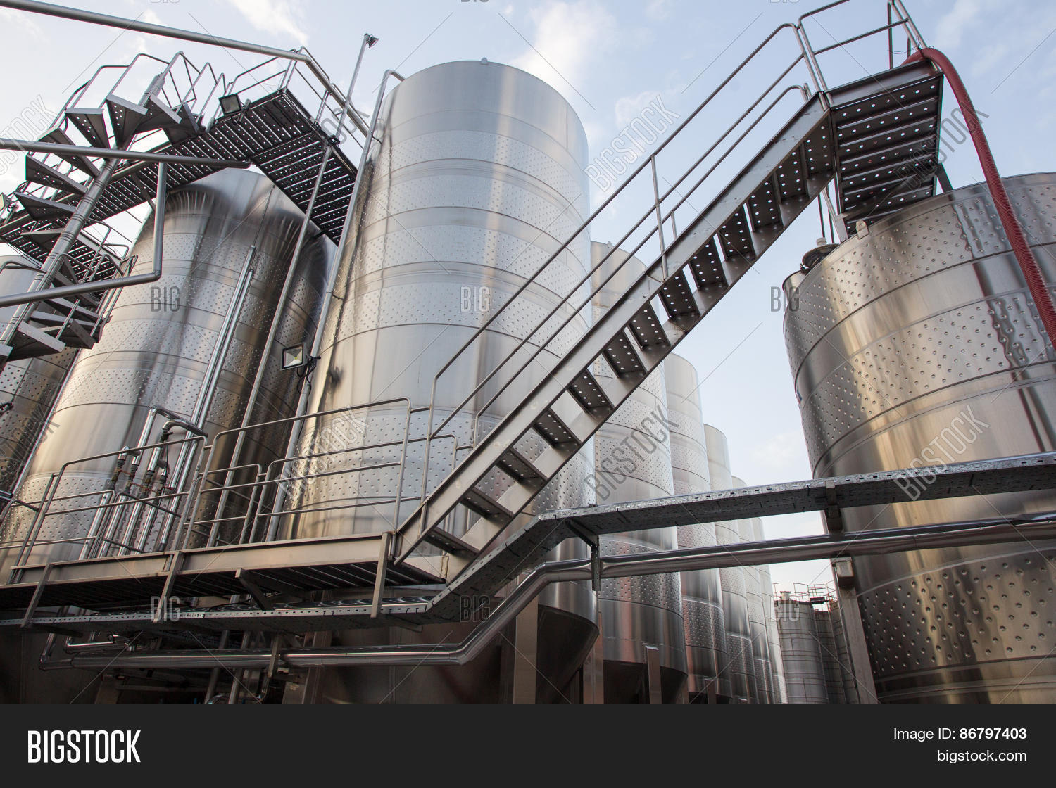 Wine Factory Aluminum Barrels Image & Photo Bigstock