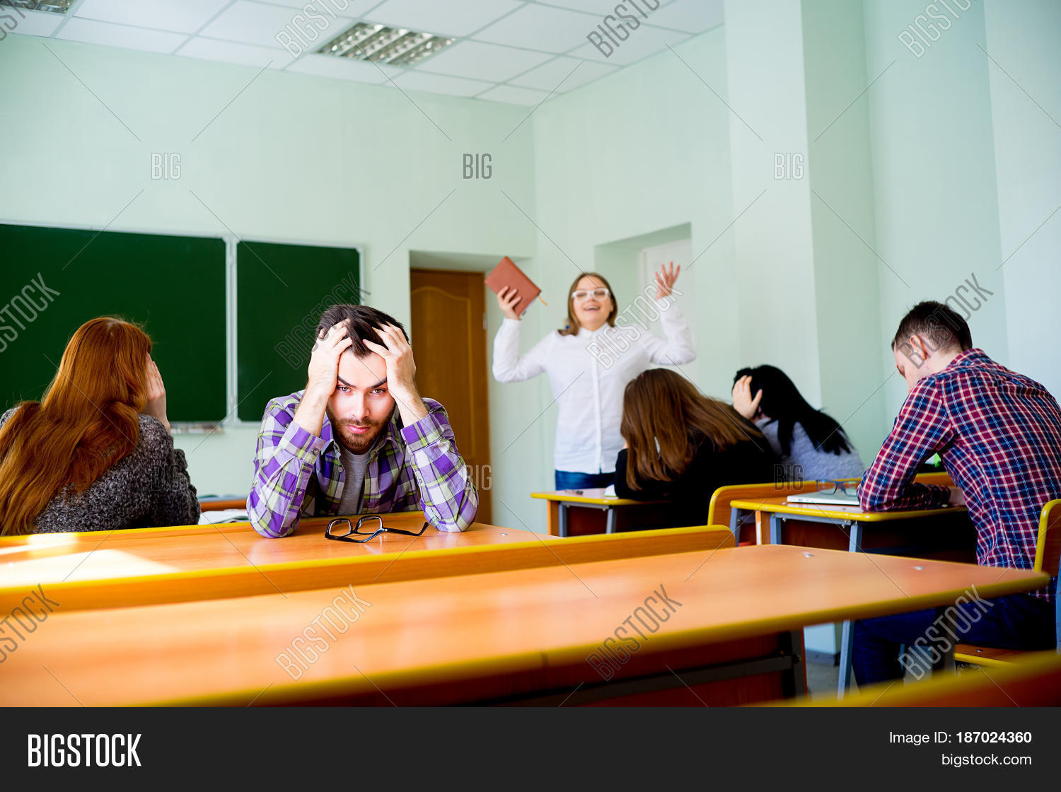 Angry Female Teacher Yelling Image & Photo Bigstock